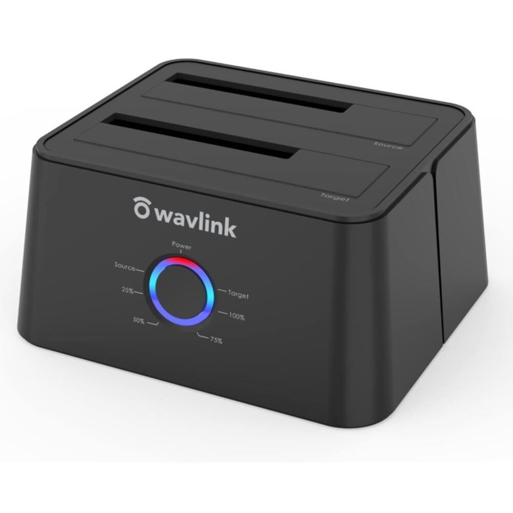 WAVLINK USB 3.0 USB-C SATA Dual Bay HDD SSD Dock Clone 16TB x2 New